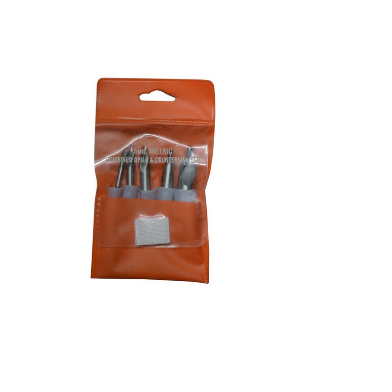 5 Piece Industrial Tools HSS M2 Center Drill & Countersink