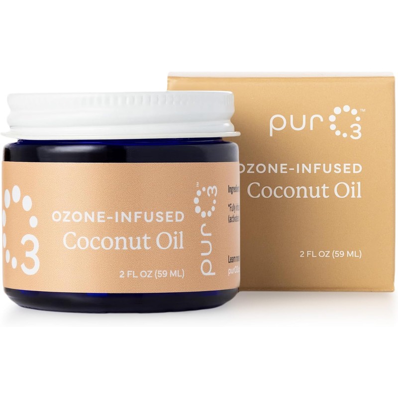 PurO3 Ozonated Coconut Oil - 2 oz by PurO3 Ozonated