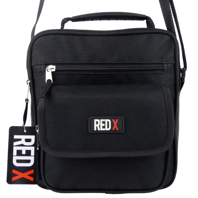 RED X Black Medium Mens Ladies Canvas Cross Body Messenger