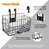 Flintronic Front Basket, Bicycle Basket Rear, Foldable & Detachable Metal
