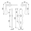 HOPPE Weimar M112SLN/2007 MS F73 OB Long Plate Fitting 72