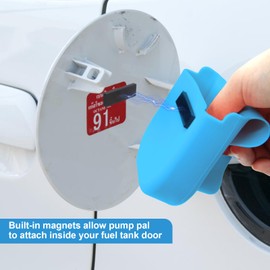 KIBBEH 1 Pack Reusable Silicone Fuel Glove, Protect Hands from Filthy Gas Pump Handles and Keypads, Durable and Universal (Blue)