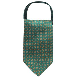 WANYING Men's Tie Scarf Ascot Tie Scarf Cravat Ties Neckerchief Classic Retro Chic for Gentleman, B04 Flower Pattern Dark Green