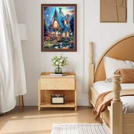 Lxmsja Castle Diamond Painting Kits for Adults, DIY 5D Full Drill Landscape Diamond Art Kits for Beginners, Peinture Diamant Arts and Crafts for Adults, Home Wall Decor 12x16 inch