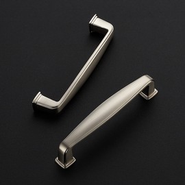 Ravinte 20 Pack Solid 3-3/4 Inch Kitchen Cabinet Handles Brushed Nickel Cabinet Pulls Satin Nickel Drawer Pulls Kitchen Cabinet Hardware Kitchen Handles for Cabinets Cupboard Handles Drawer Handles