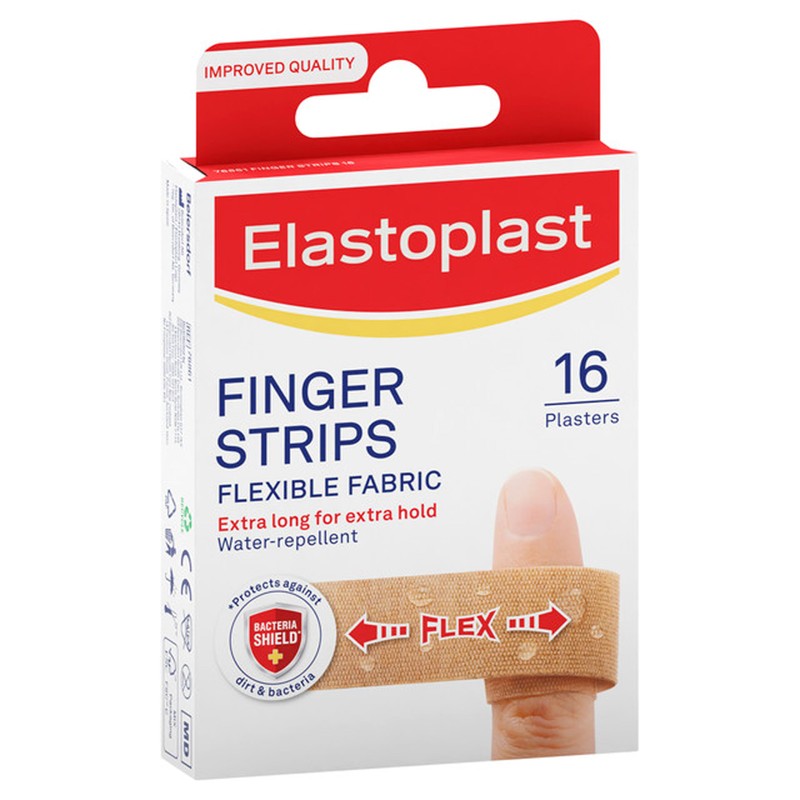 Elastoplast Finger Strip Plasters, 16 Plasters