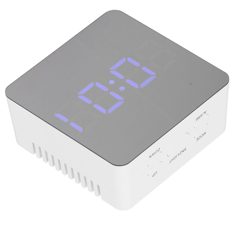 LED Mirror Clock Square Automatic Battery Powered Temperature Smart Clock