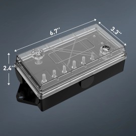 MICTUNING 7 Way Wiring Trailer Junction Box, RV 7 Gang Electrical Trailer Connection Box