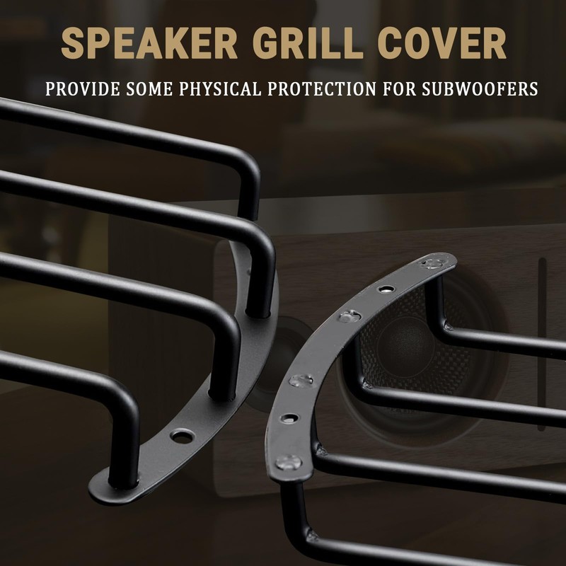 AICARS Speaker Grill Cover Metal Bar Grille Audio 8 Inches
