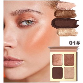 Maffick Highlight and Contour Palette: Nose, Face & Eye Shadow Compact for Sculpting, Illuminating, and Beautifying the Skin Tone (01, 106g)