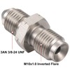 Podavelle 3AN Male to M10x1.0 Metric Inverted Flare Stainless Steel