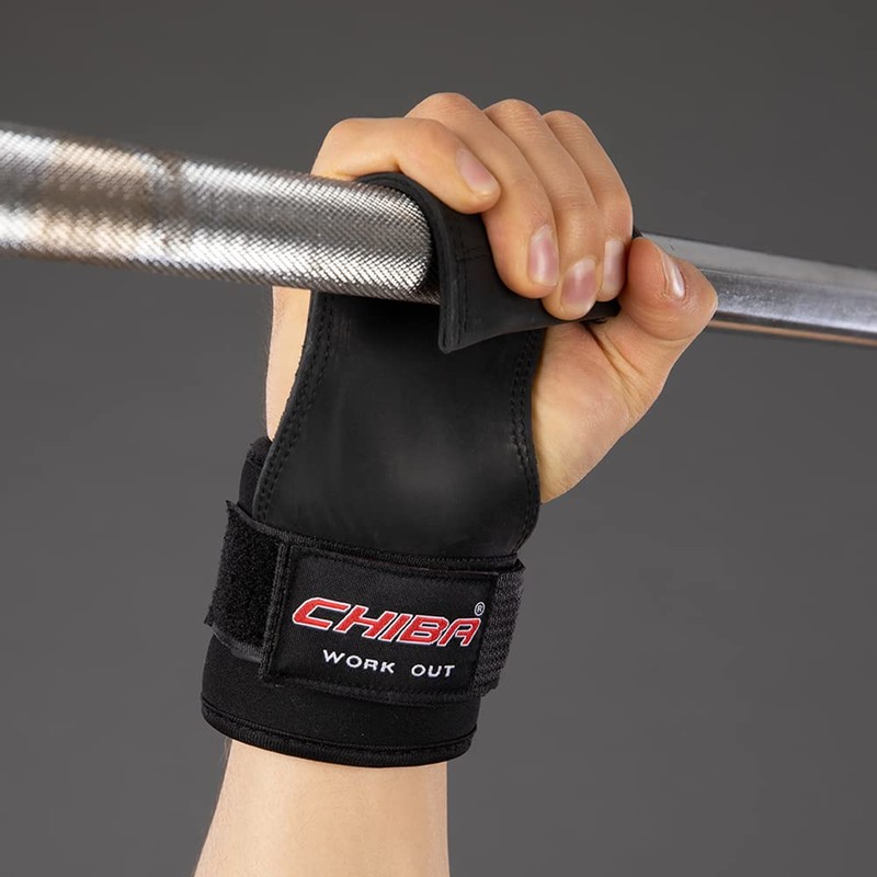 Chiba Unisex Træningshjælp powerGrips Zughilfe, Schwarz, Einheitsgröße EU
