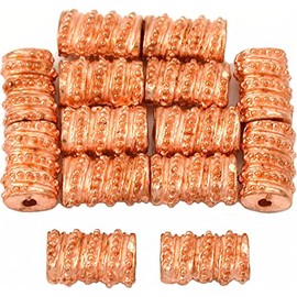 15g Oval Dot Bali Tube Beads Copper PLT 10mm Approx 14