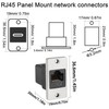 QIANRENON RJ45 Rectangular Panel Network Adapter Cat6A RJ45 8P8C Female