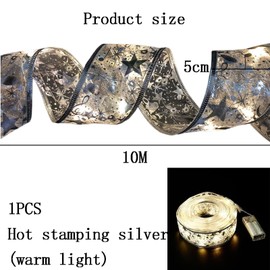 CocCCoon Tree Lights 10M Curtain Lights for Bedroom Wall Garden Patio Tree Decorations Wall Decorations Glowing Decorations DIY Lace Bows Lights Wall Lights Hot Stamping Silver