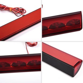 CNNELL LED Brake Light Lamps Assembly Compatible with Truck Cap/Topper/Leer/ARE/Century Clear Third (Red lens Clear Bottoms)