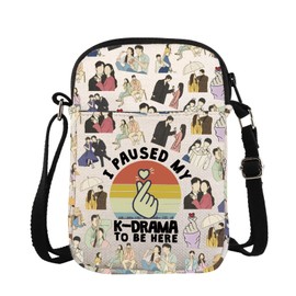 K Drama Messenger Bag For Korean TV Show Fans I Paused My KDrama To Be Here K Drama Cross Body Bag Korean Lover Gift (KDrama CB)