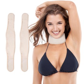 Compresa de aceite de ricino para el cuello (2 unidades). Compresa grande para el cuello, reutilizable y ajustable, de algodón orgánico.