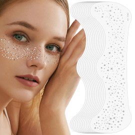 12PCS Glitter Freckles,Glitter Freckles Face Tattoo,Glitter Face Stickers Sparkle Freckle Tattoo For Women, Face Sparkle Freckles Patches, Glow Up Makeup Patches Accessories for Women Girls (SILVER)