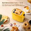 iSiLER 2 Slice Toaster, 1.3 Inches Wide Slot Bagel Toaster