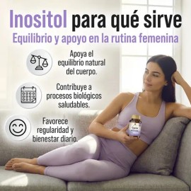Inositol Mio-inositol 500mg 60cap Mujeres Ga Tlali Sin Sabor