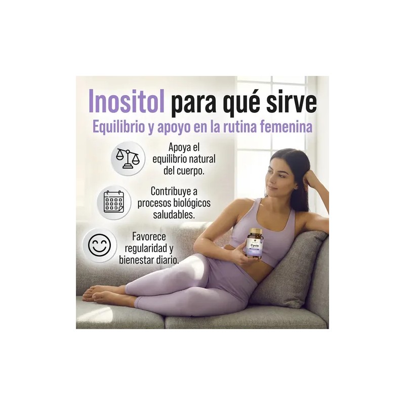 Inositol Mio-inositol 500mg 60cap Mujeres Ga Tlali Sin Sabor