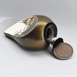 T-801 Mirai Creative Mini Urn Teardrop Gold Brass Screw Type