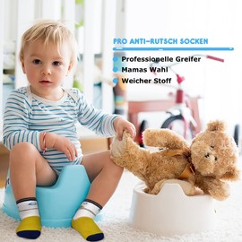 GRPSKCOS Children's Non-Slip Socks 12 Pairs Non-Slip Socks Stopper Socks Toddler ABS Socks for 1-7 Years Boys Girls, #4 Tiger Style (12 Pairs)