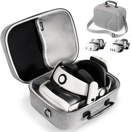 Carrying Case for Meta Quest 3/ 3S, Travel Bag Compatible with BOBOVR S3 Pro Head Strap, Controllers and Other Accessories, Hard Shell Case and Superior Protection for Oculus Quest 3 (Grey, XL)