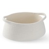 Luckyiren Oval Cotton Rope Shelf Basket with Handles, 13.5-Inch Storage