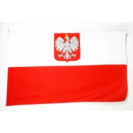 AZ FLAG Poland with Eagle Flag 5' x 8' - Polish Coat of arms Big Flags 150 x 250 cm - Banner 5x8 ft