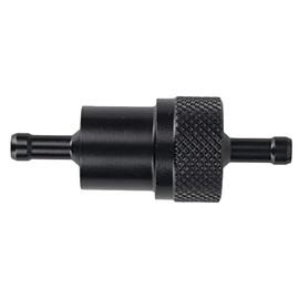 Oxford Alloy Fuel Filter 6mm Inline Motorcycle Motorbike Scooter Gas Fuel Cleaning Filter Kit, Black