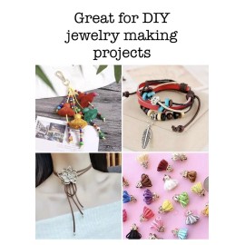 Unbranded 3.5M Microfiber Flat Faux Leather Thread Cord For Jewelry Making Purple USA