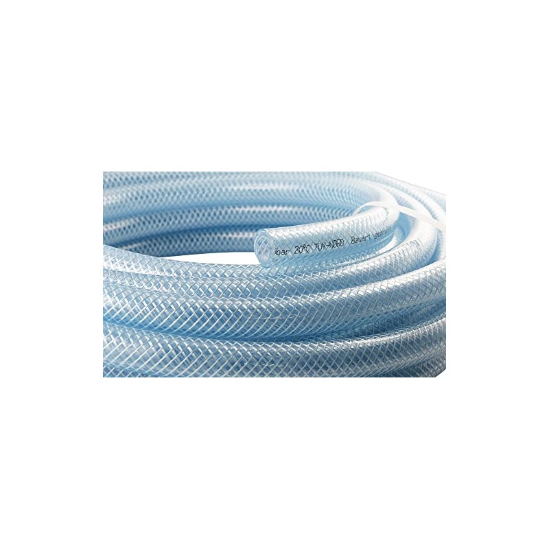 Fittingteile PVC hose with fabric insert, transparent, food grade, drinking