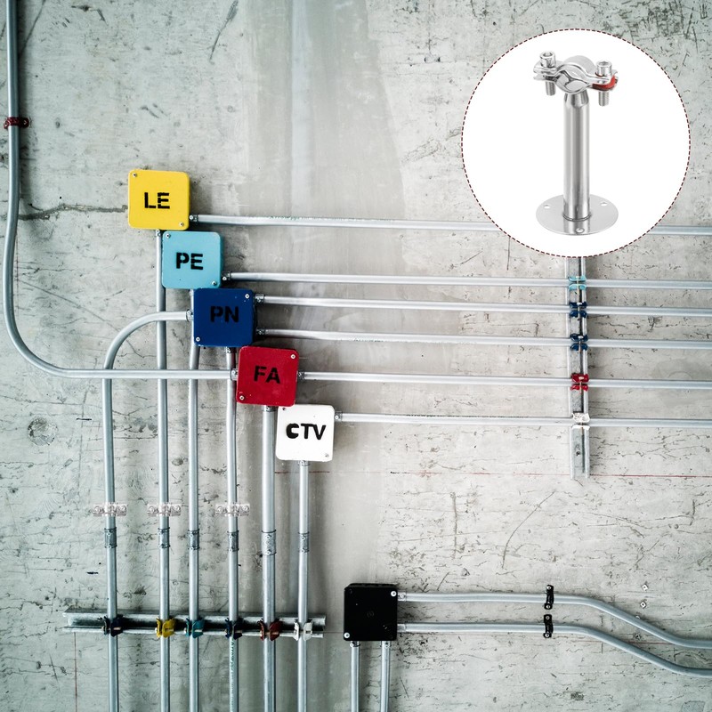 sourcing map Pipe Support, Stainless Steel Pipe Support Brackets, Adjustable