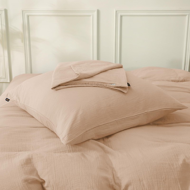SOULFUL Muslin Cushion Cover 40 x 80 cm, Cotton, Apricot