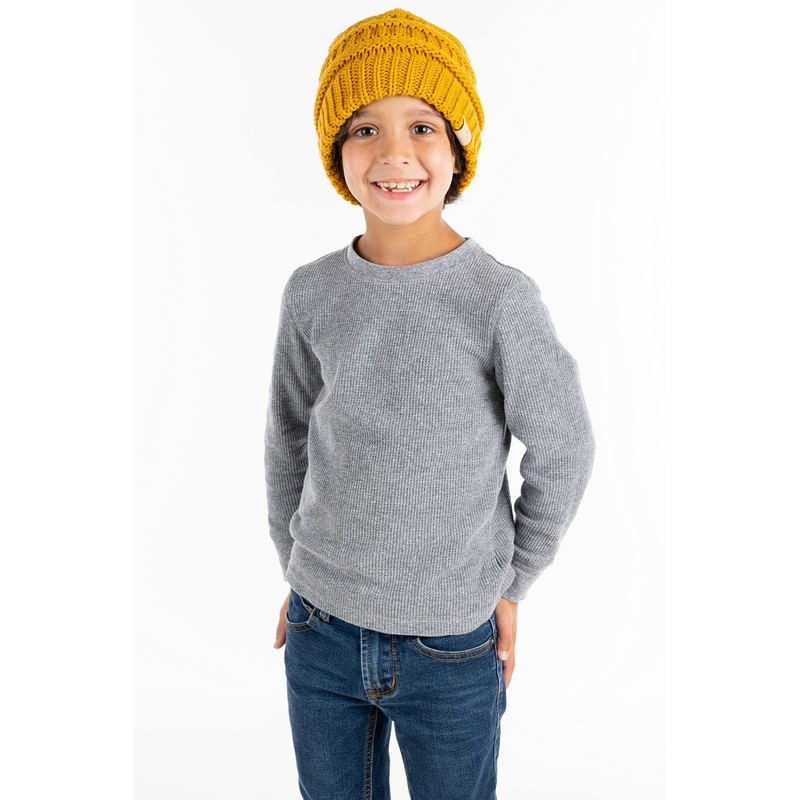 Funky Junque Kids Large Beanie - Mustard