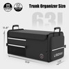 LIBZAKI Car Trunk Storage Organizer, Multi Compartment Collapsible Trunk Storage
