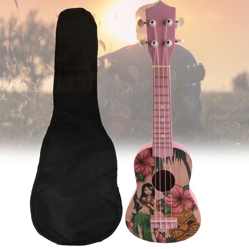 21in Ukulele with Store Bag 4‑String Guitar for Beginners Children