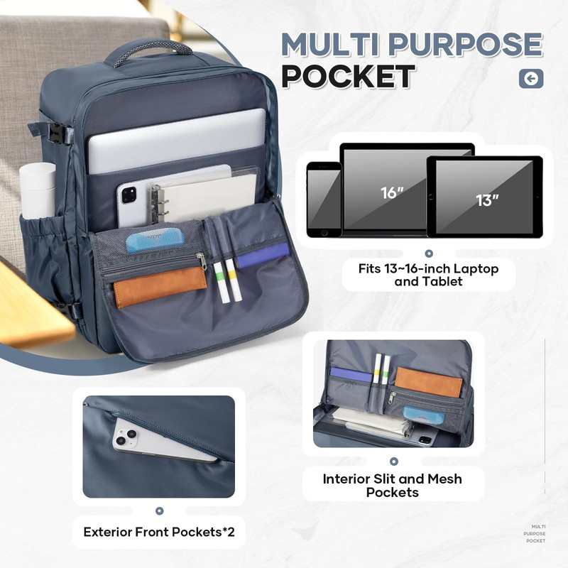 UPPACK Travel Backpack For Women Men Carry on Backpack Luggage