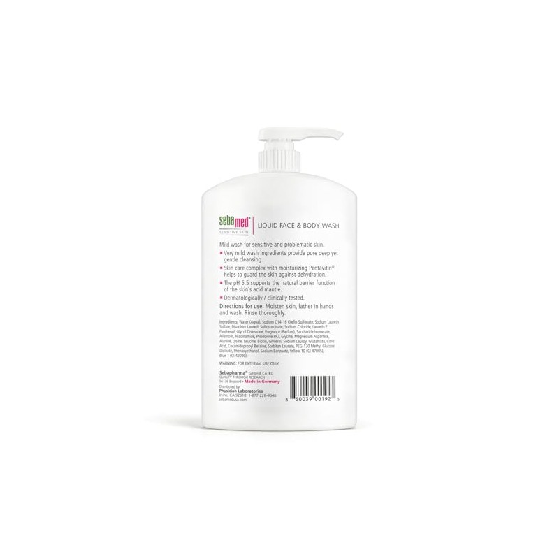 Sebamed Face and Body Wash, for Sensitive Skin 33.8-Fluid Ounces