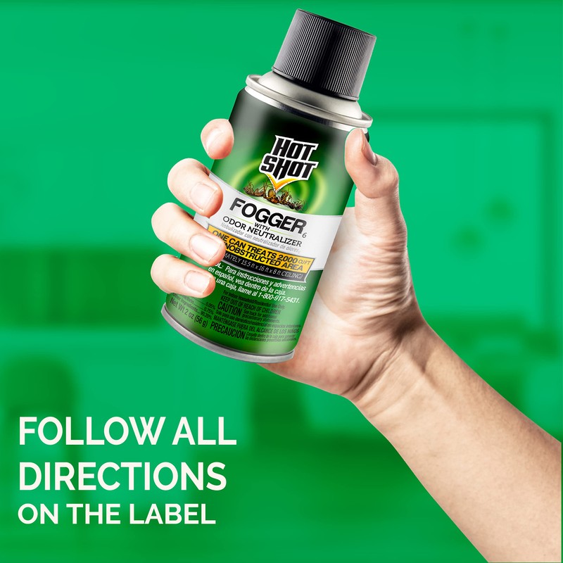 Hot Shot Fogger With Odor Neutralizer, Aerosol, 3/2-Ounce, Pack of