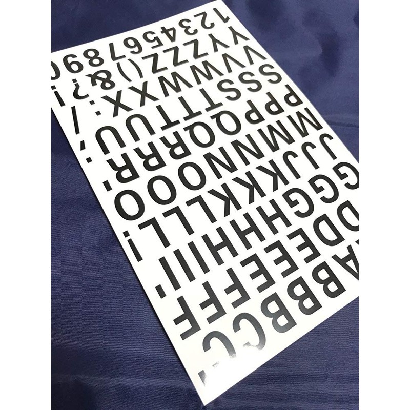 XIAXIN Waterproof PVC Alphabet Number Stickers Set Weatherproof Waterproof Roman