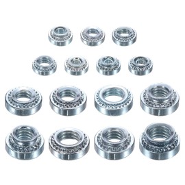 sourcing map 240Pcs Self-Clinching Nuts, M2 M2.5 M3 M4 M5 Zinc-Plated Carbon Steel Pressure Rivet Nuts Hardware Fastener for Construction Industry