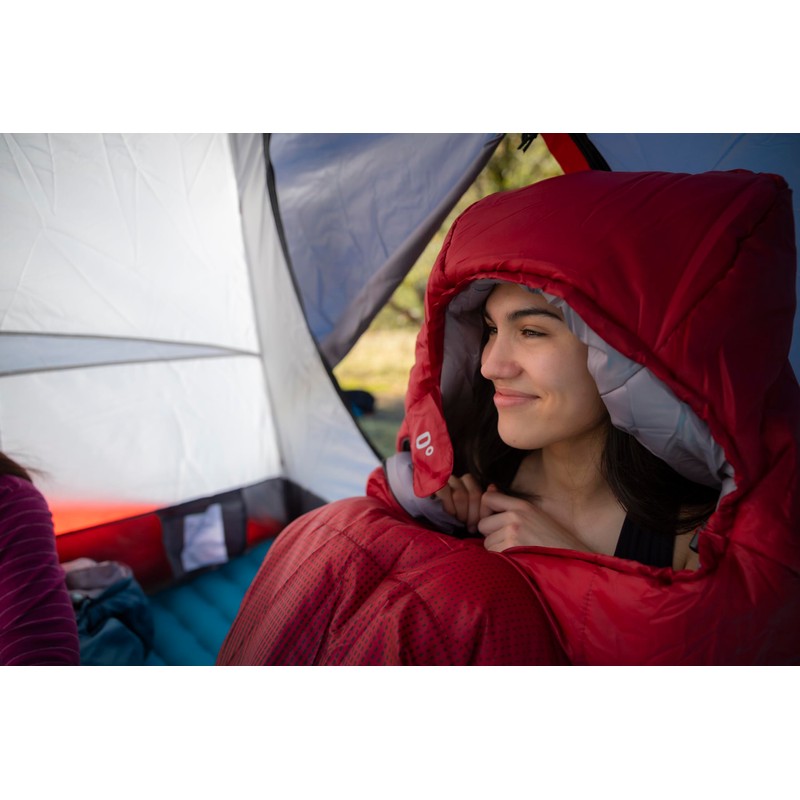 ALPS Mountaineering Vibe 0° Mummy Sleeping Bag, Long - Ruby