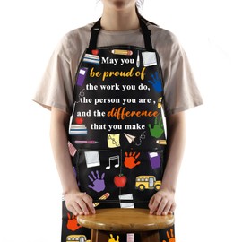 MYSOMY Kindergarten Teacher Apron Preschool Teacher Apron Pre-K Teacher Gifts Educator Of Tiny Humans Gifts Tiny Human Tamer Apron (Teacher May)