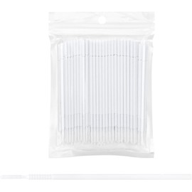 200 varillas de rímel para pestañas, hisopos desechables con microcepillos para extensiones de pestañas, ideales para limpieza y aplicación de cosméticos (blancos).