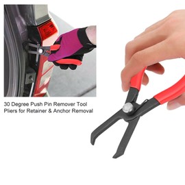 30 Degree Push Pin Removal Pliers Push Pin Pliers Fastener Remover Tool, Snap Rings and Body Removal Tool Trim Clip Removal Plier Panel Clip Pliers Removal Tool for Car Door Panel