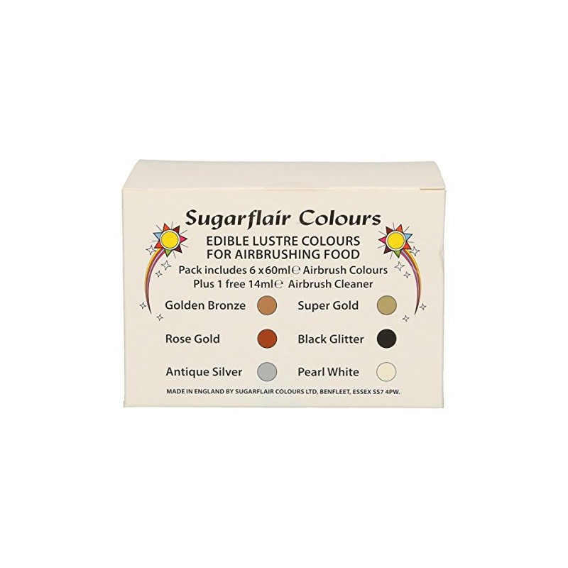 Sugarflair Mixed Glitter Airbrush Collection (7 Pack)