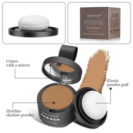 Root Powder for Men and Women, Hair Thickening Root Powder, Quick Cover Root Concealer with Hair Chalk for Filling Thin Hair (13# Red, Rotten Leaves)